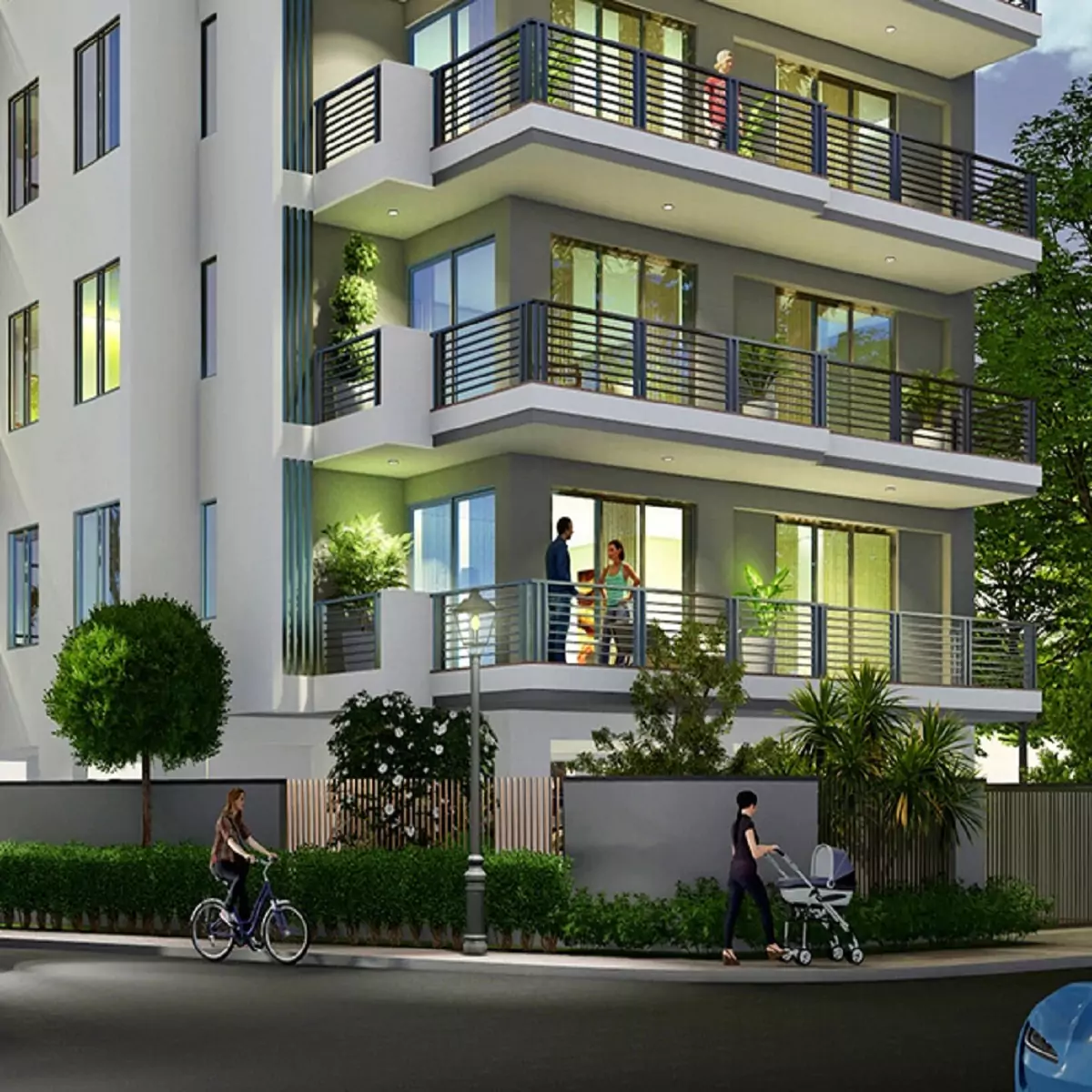 DLF Floors Garden City Residential Floor street view